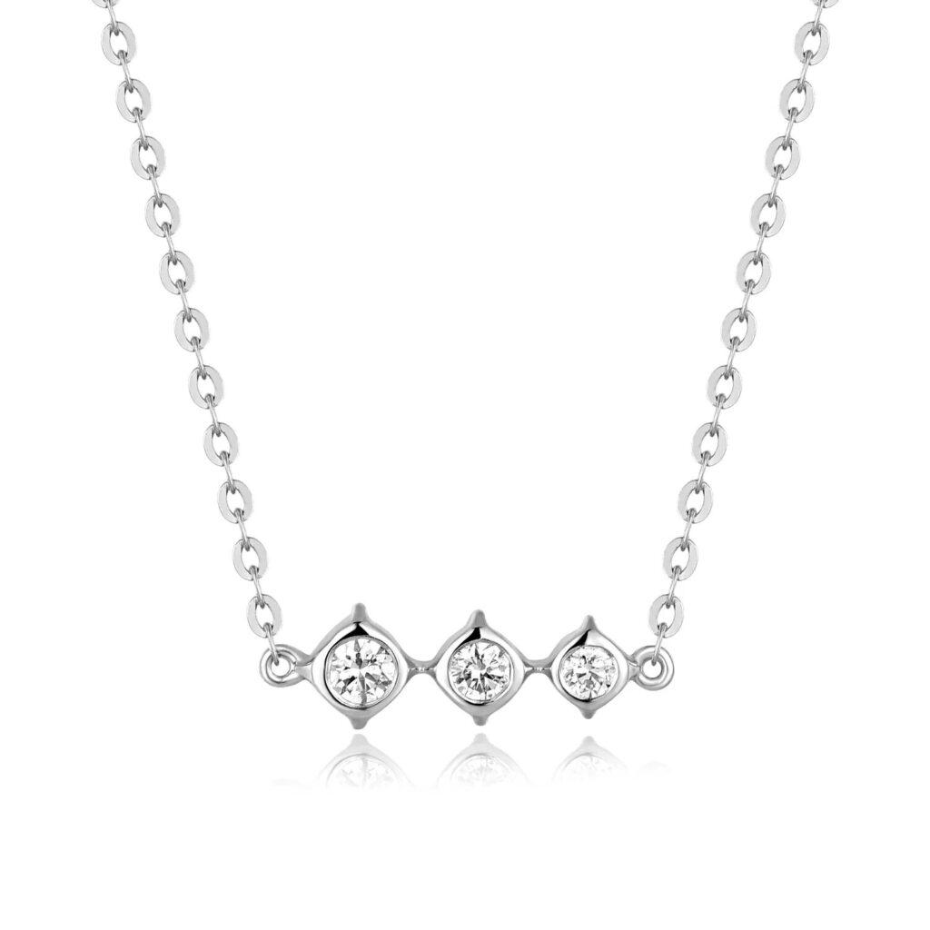 Harmony in Brilliance: White Necklace Chain by Xzlove Jewelry